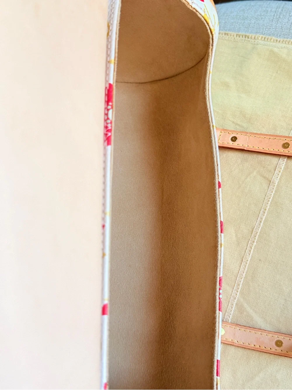 Louis Vuitton Cherry Blossom Papillon Takashi Murakami White Monogram Bag Rare